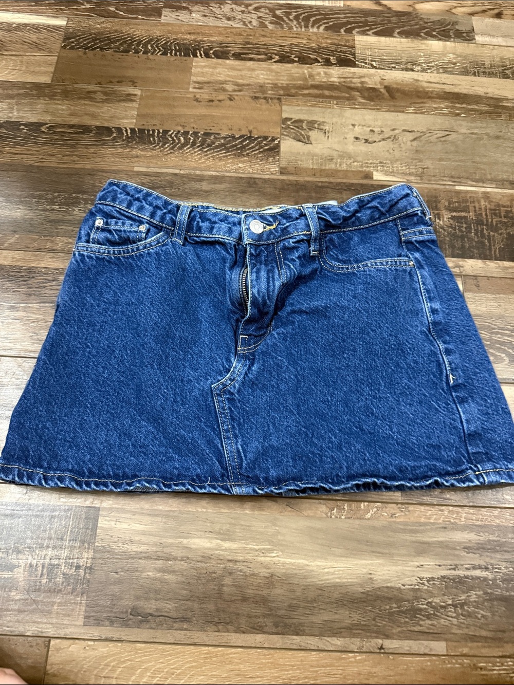 Zara Dark Blue Denim Mini Skirt